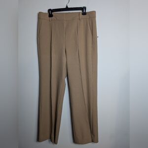 J.Crew Natalia pant Wide Leg Hi Rise Stretch Saddle Tan Sz 14 Style Cc477